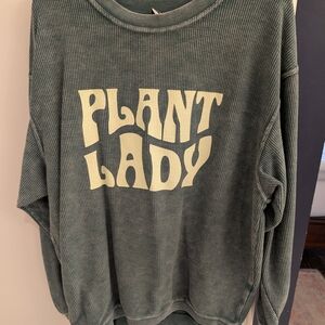Green 'Plant Lady' Sweatshirt